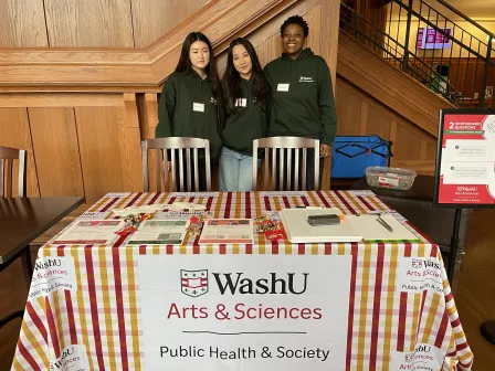 Student Ambassadors tabling at the DUC in 2025