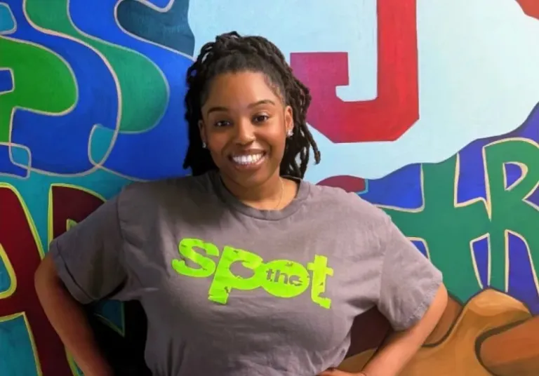 Ashley Randall returned to her alma mater, Jennings High School, as a social work caseworker who connects students with mental health support, housing resources and other services that help them stay in school and succeed. Photo courtesy of Ashley Randall