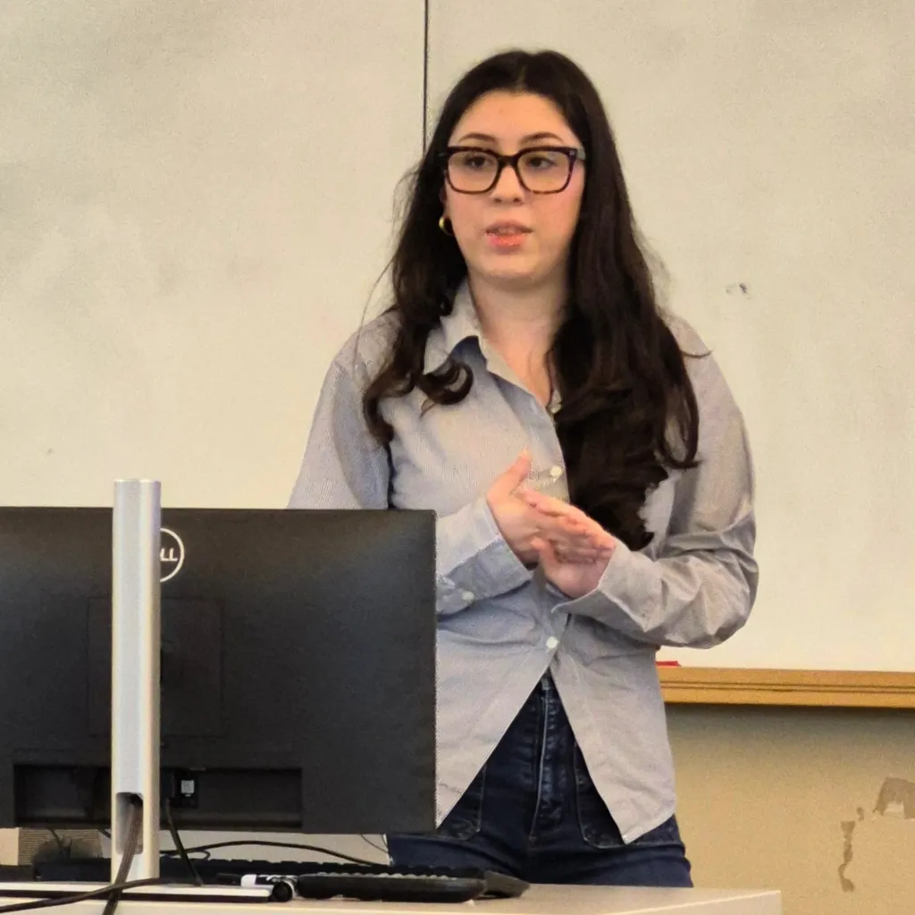 Brianna Ayala at her APEX presentation