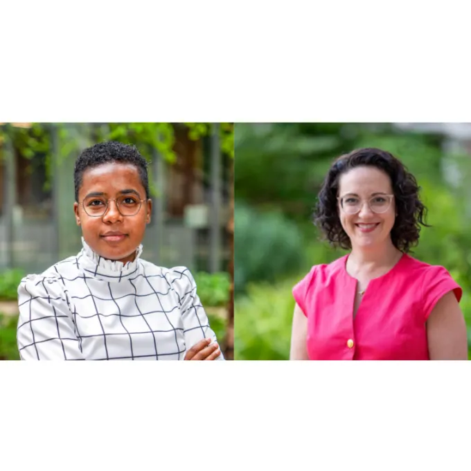 Salma Abdalla and Liz Chiarello