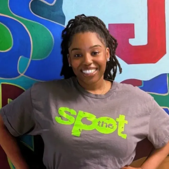 Ashley Randall returned to her alma mater, Jennings High School, as a social work caseworker who connects students with mental health support, housing resources and other services that help them stay in school and succeed. Photo courtesy of Ashley Randall